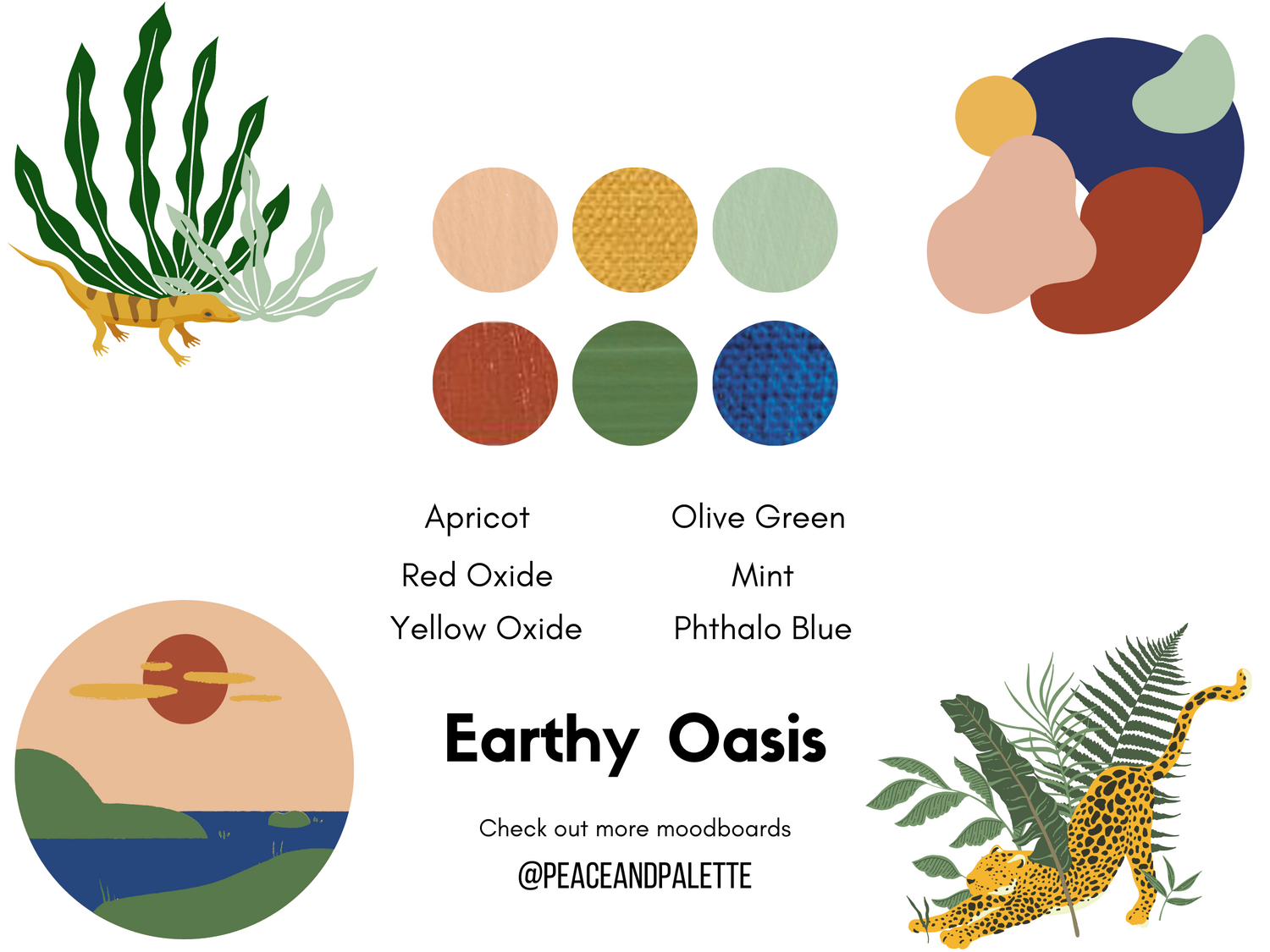 Earthy Oasis collection: 6-color DIY Paint-at-home Craft Kit –  PeaceAndPalette