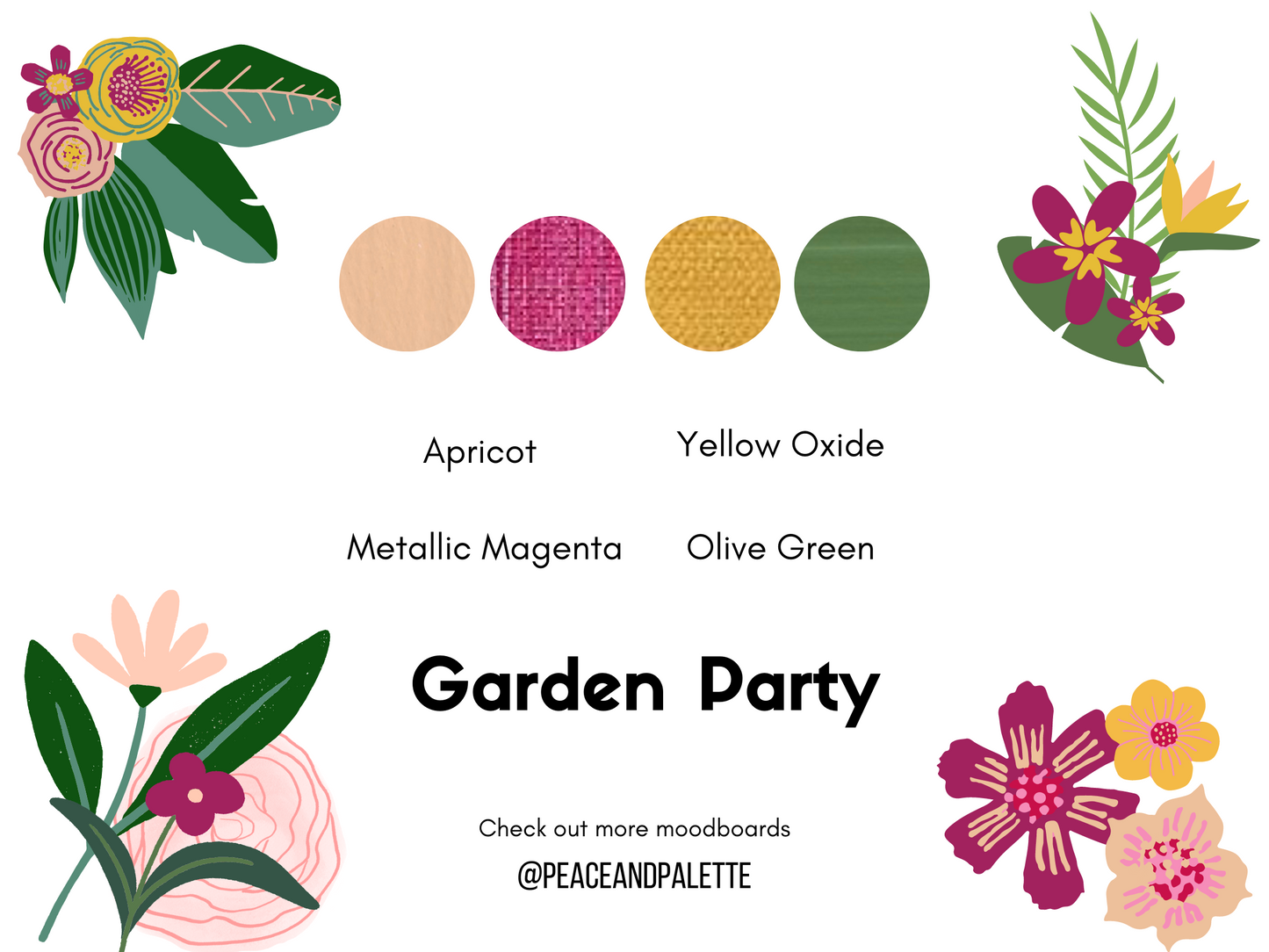 Garden Party collection: 4-color DIY Paint Kit