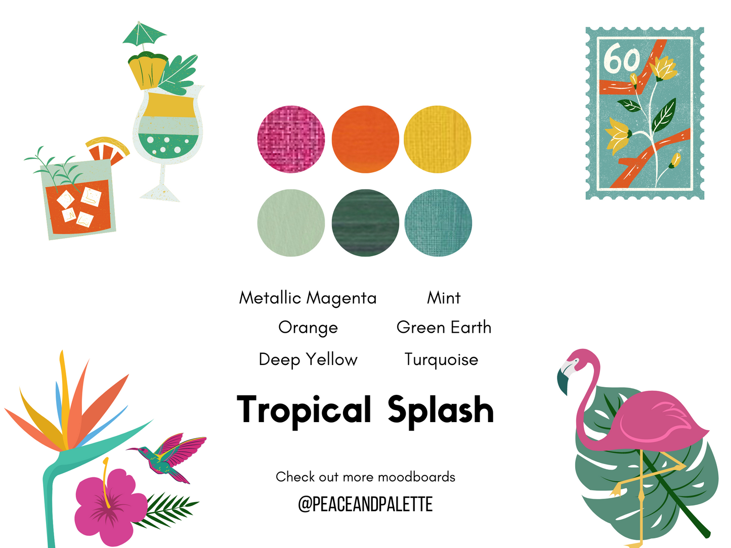 Tropical Splash collection: 6-color DIY Paint Kit